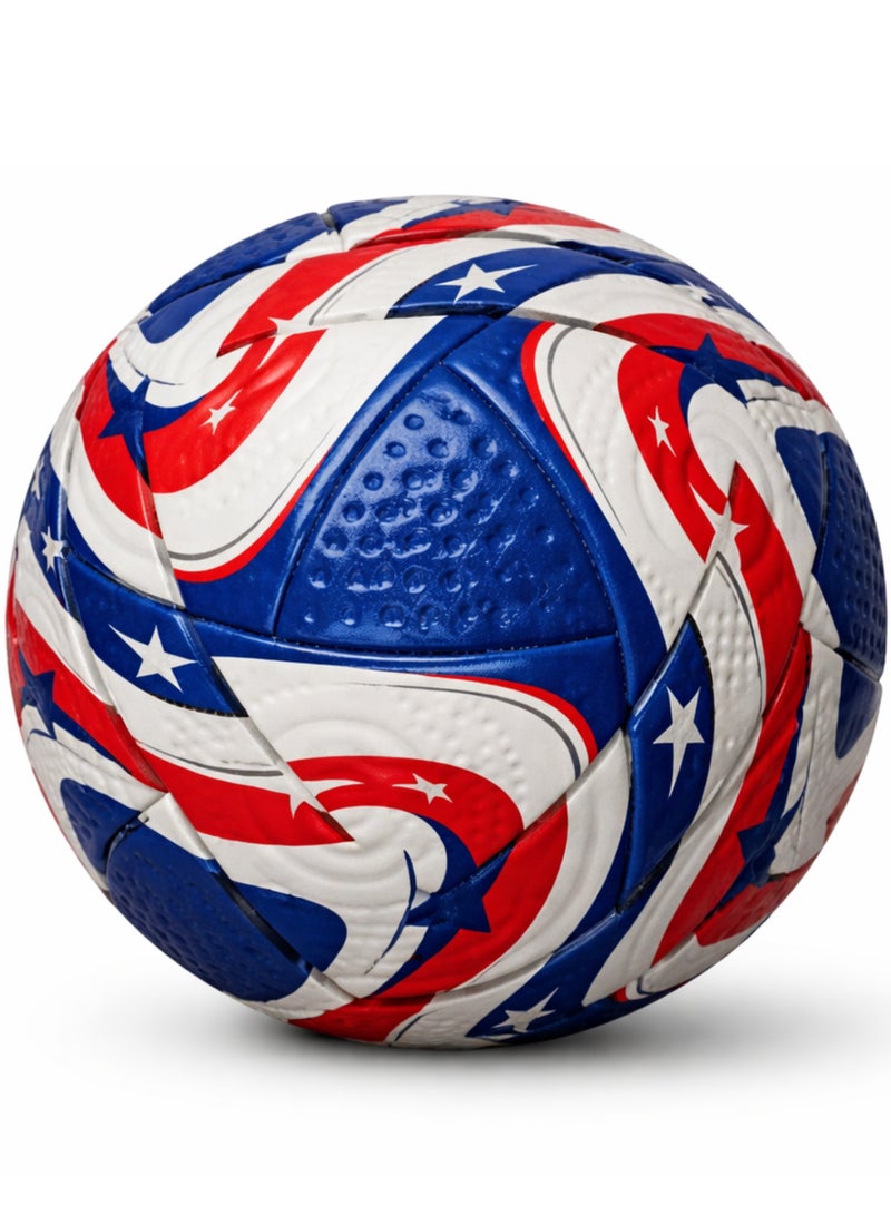 TNM Size 5 PU Leather Soccer Ball Designed for Durability and All Players - Image 1